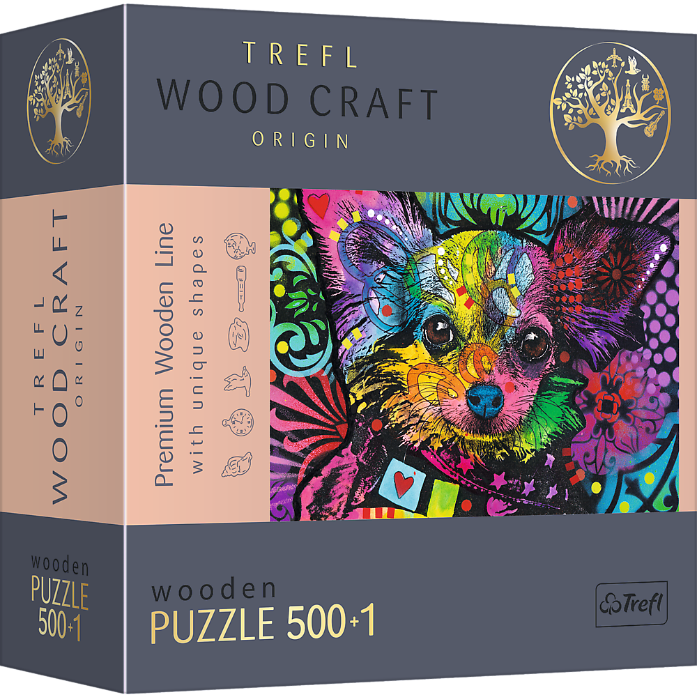 Trefl Wood Craft 501 Piece Wooden Puzzle - Colorful Puppy (ONLINE ORDER ONLY)