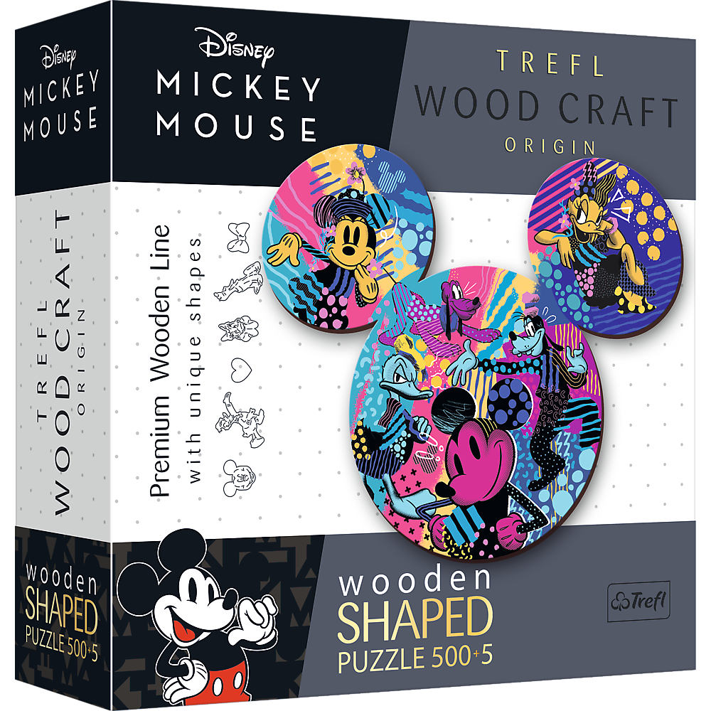 Trefl Wood Craft 500 +5 Piece Wooden Puzzle - Disney's Mickey Mouse (ONLINE ORDER ONLY)