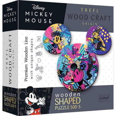 Trefl Wood Craft 500 +5 Piece Wooden Puzzle - Disney's Mickey Mouse (ONLINE ORDER ONLY)