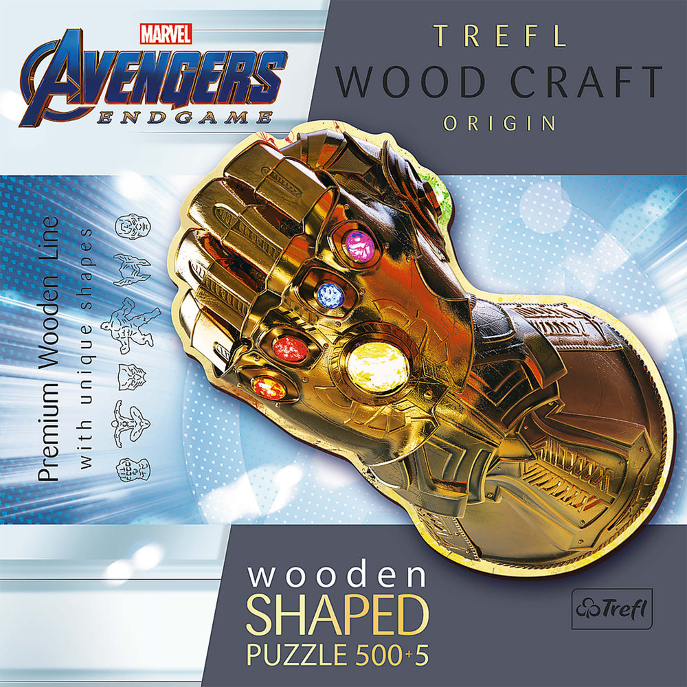 Trefl Wood Craft 500 + 5 Piece Wooden Puzzle - Marvel - Infinity Gauntlet (ONLINE ORDER ONLY)