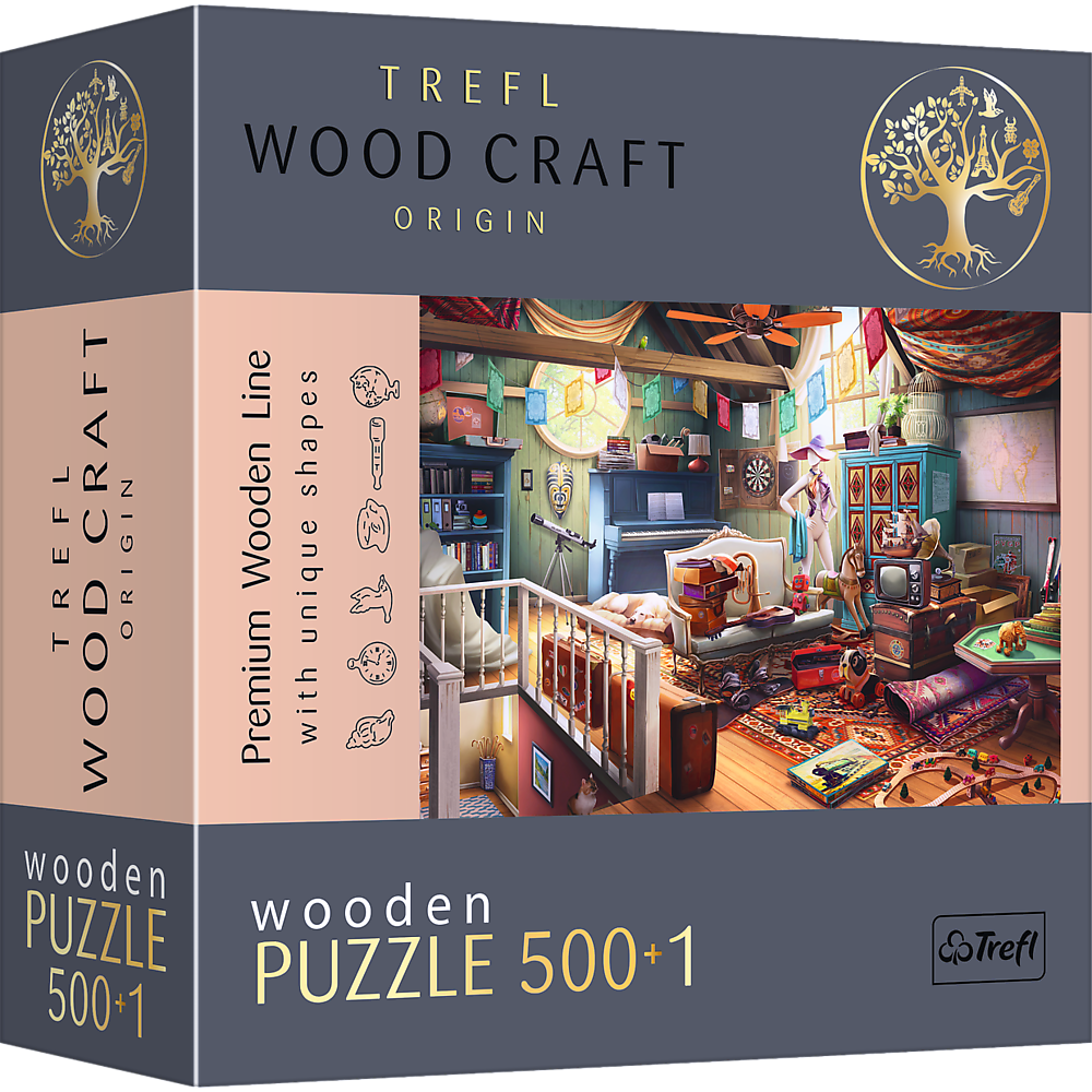 Trefl Wood Craft 501 Piece Wooden Puzzle - Treasures in the Attic (ONLINE ORDER ONLY)
