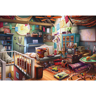 Trefl Wood Craft 501 Piece Wooden Puzzle - Treasures in the Attic