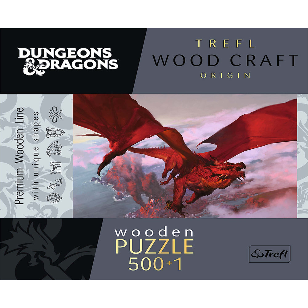 Trefl Wood Craft 501 Piece Wooden Puzzle - Dungeons & Dragons - Ancient Red Dragon (ONLINE ORDER ONLY)