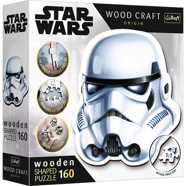 Trefl Wood Craft 160 Piece Wooden Puzzle - Star Wars - Stormtrooper's Helmet