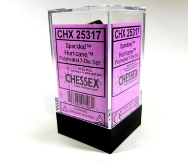 Chessex Polyhedral 7 Die Speckled Hurricane w/ Gold Numbers Set Of 7 Dice CHX 25317 (Online Only)