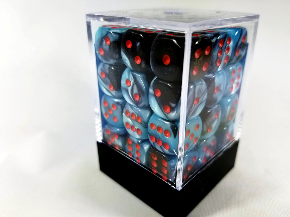 Limited Edition Chessex Gemini Black-Shell/red Dice 12mm Block (36 Dice) CHX 26846R (Online Only)