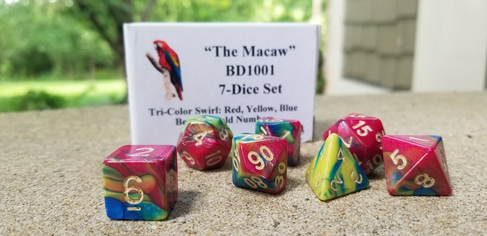 "The Macaw" 7-Dice Set BD1001 (Online Only)