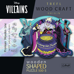 Trefl Wood Craft 500 +5 Piece Wooden Puzzle - Disney's Villains (ONLINE ORDER ONLY)