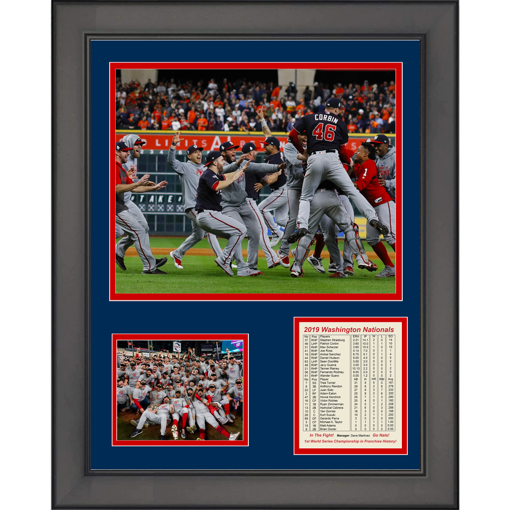 Framed Washington Nationals 2019 World Series Champions 11"x14" Baseball Three Photo Collage (ONLINE ORDER ONLY)