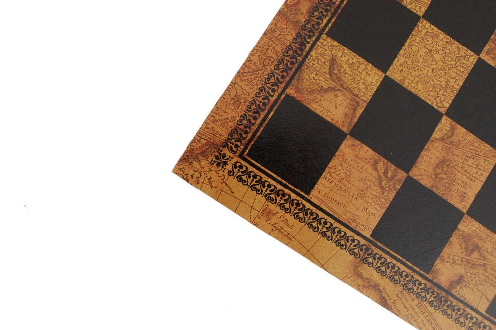 Chess Board - Faux Leather - Old Map Design (ONLINE ORDER ONLY)