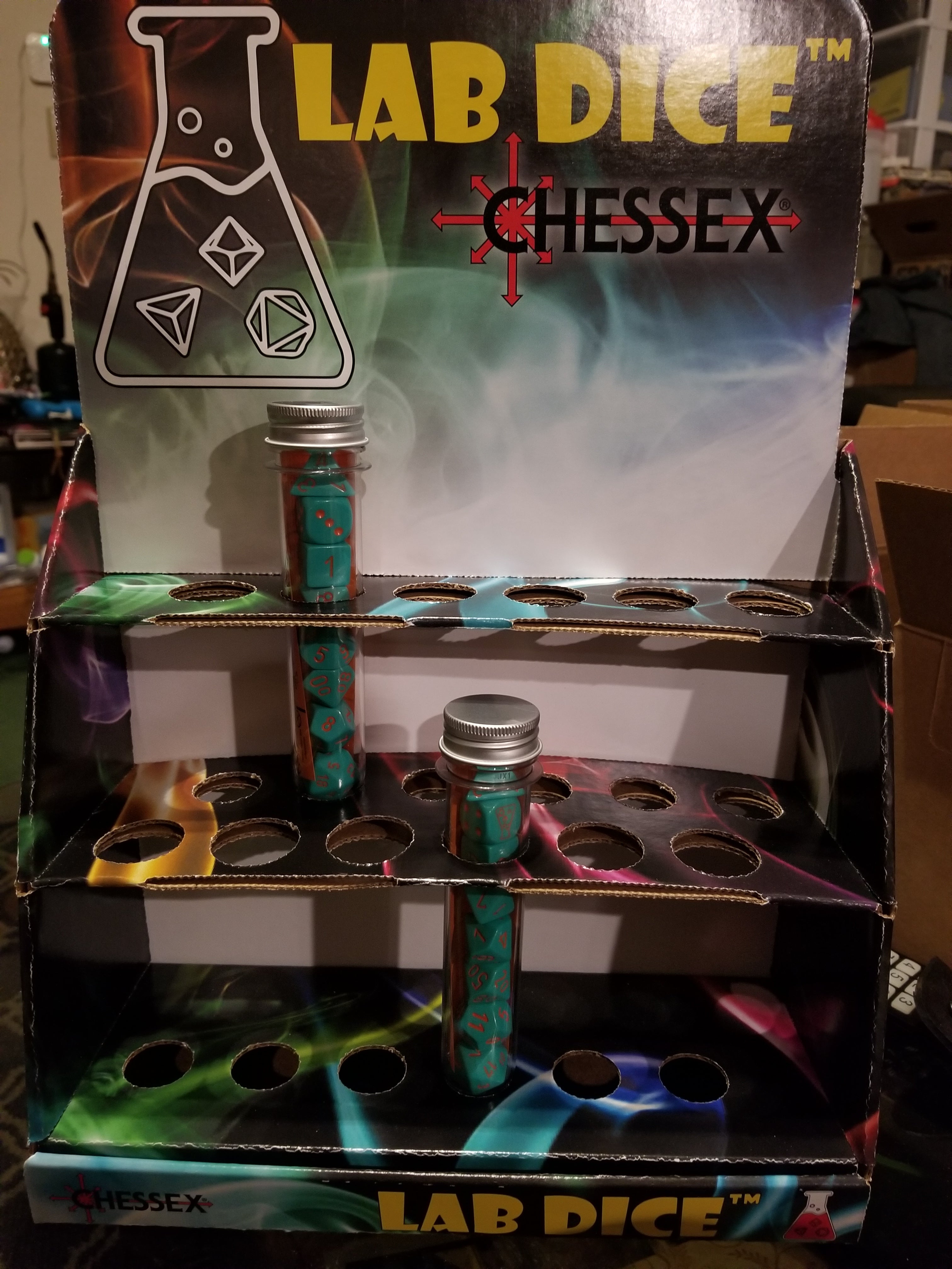29977 Lab Dice Tube Display (Online Only)
