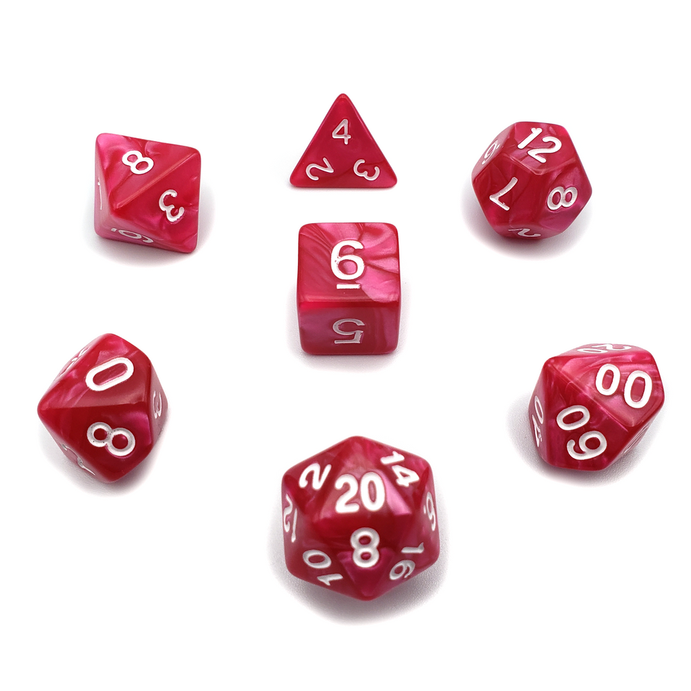 Rose Garden - 7 Piece DnD Dice Set | Acrylic RPG Gaming Dice (ONLINE ORDER ONLY)