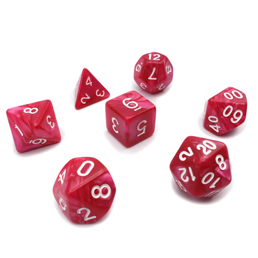 Rose Garden - 7 Piece DnD Dice Set | Acrylic RPG Gaming Dice (ONLINE ORDER ONLY)