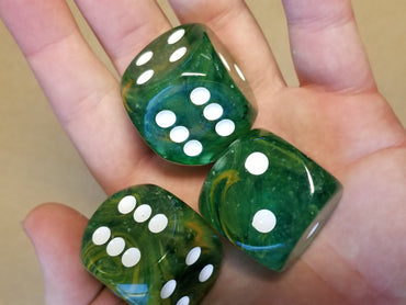 Nebula Spring/white Luminary 7-Dice/16mm/12mm/30mm/Ten10's (Online Only)