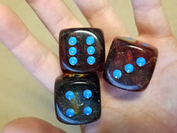 Nebula Primary/turquoise Luminary 7-Dice/16mm/12mm/30mm/Ten10's (Online Only)