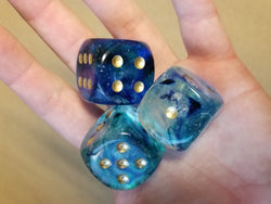 Nebula Oceanic/gold Luminary 7-Dice/16mm/12mm/30mm/Ten10's (Online Only)