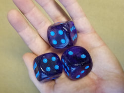 Nebula Nocturnal/blue Luminary 7-Dice/16mm/12mm/30mm/Ten10's (Online Only)
