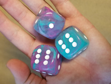 Nebula Wisteria Blue/Purple Luminary 7-Dice/16mm/12mm/30mm/Ten10's (Online Only)