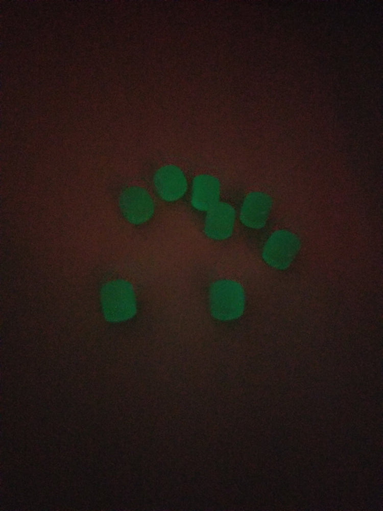 Green Glow in the Dark Blank d6 16mm Dice DIY (sold per die) (Online Only)