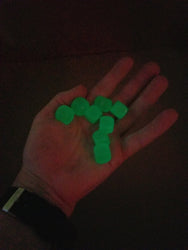 Green Glow in the Dark Blank d6 16mm Dice DIY (sold per die) (Online Only)