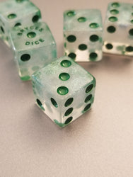 BrycesDice 16mm Glitter d6 (Green) Square Edge [per die] (Online Only)