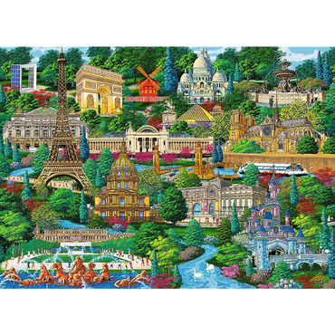 Trefl Wood France - Famous Places 1000 Piece Wooden Puzzle (ONLINE ORDER ONLY)