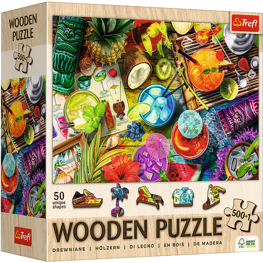 Trefl Wood Colorful Cocktails 500+1 Wooden Puzzle (ONLINE ORDER ONLY)