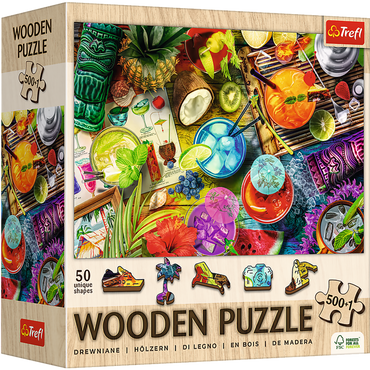 Trefl Wood Colorful Cocktails 500+1 Wooden Puzzle