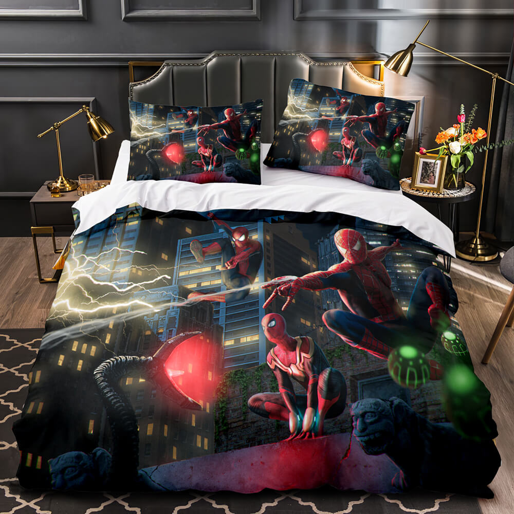 2021 Spider-Man No Way Home Bedding Set Duvet Cover Quilt Bed Sets (Online Order Only)