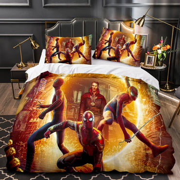 2021 Spider-Man No Way Home Bedding Set Duvet Cover Quilt Bed Sets (Online Order Only)