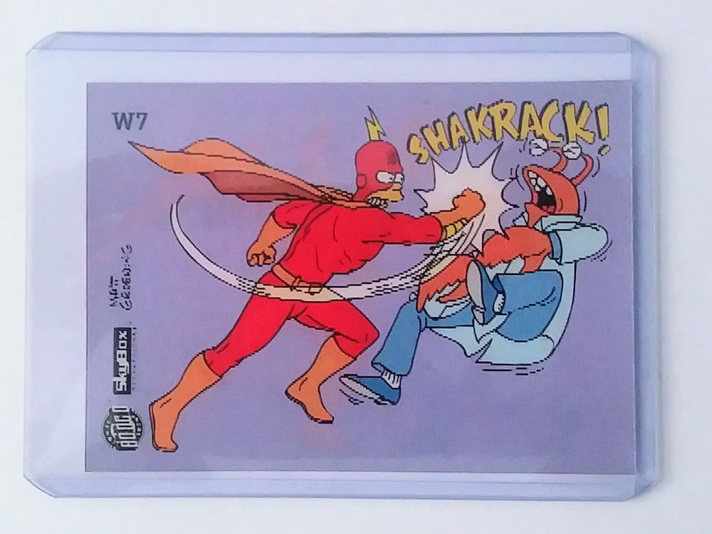 Simpsons Trading Card - 1993 #W7 Radioactive Man & Dr. Crab (Wiggle) (ONLINE ORDER ONLY)
