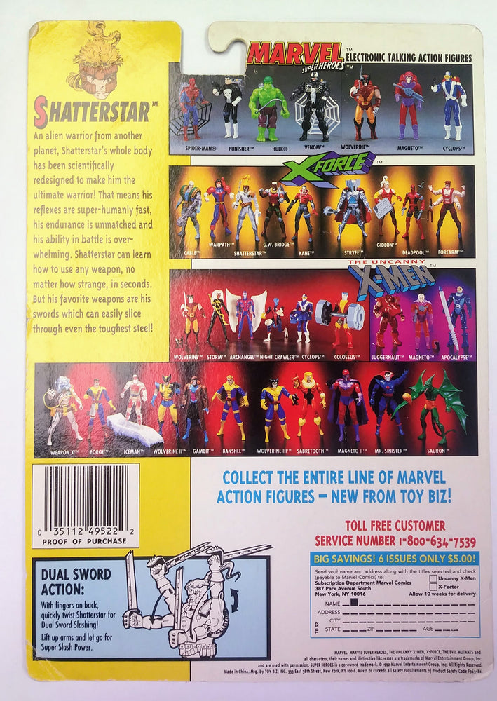 Marvel action figure - Shatterstar (ONLINE ORDER ONLY)