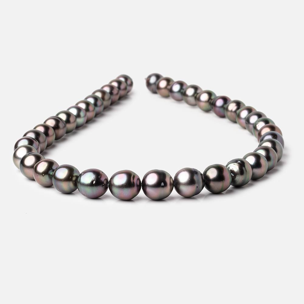 10-11.5mm Tahitian Round Saltwater Pearls 16 inch 37 pieces AA (ONLINE ORDER ONLY)