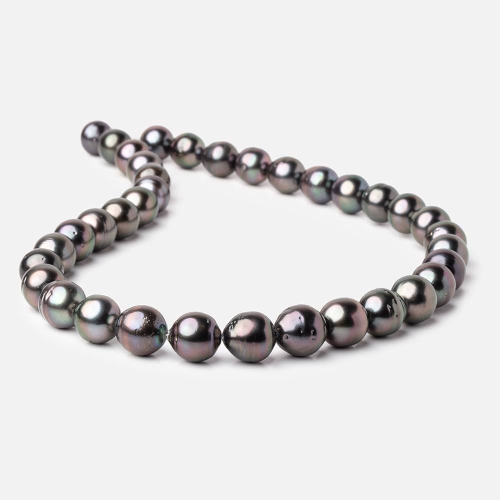 10-12mm Tahitian Round Saltwater Pearls 16 inch 36 pieces AA (ONLINE ORDER ONLY)