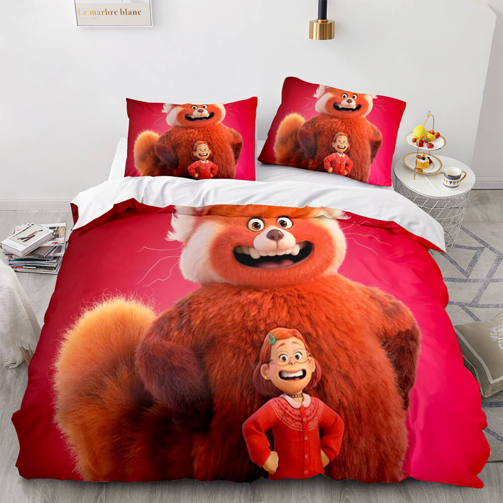 2022 Cartoon Turning Red Bedding Set Quilt Duvet Cover Bedding Sets (Online Order Only)