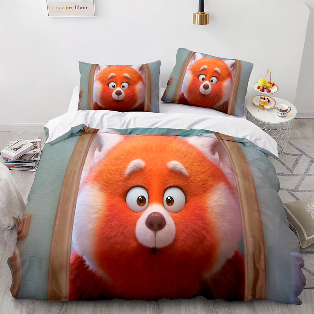 2022 Cartoon Turning Red Bedding Set Quilt Duvet Cover Bedding Sets (Online Order Only)