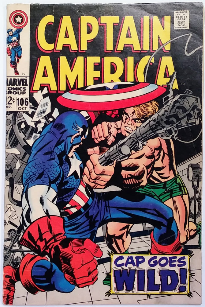Captain America #106, Marvel Comics (October 1968, VG) (ONLINE ORDER ONLY)
