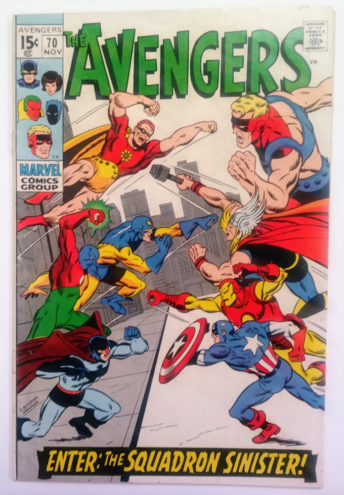 Avengers #070, Marvel Comics (November 1969, Fair) (ONLINE ORDER ONLY)