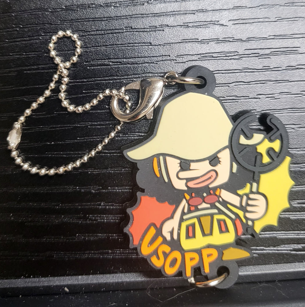 one piece usopp rubber keychain