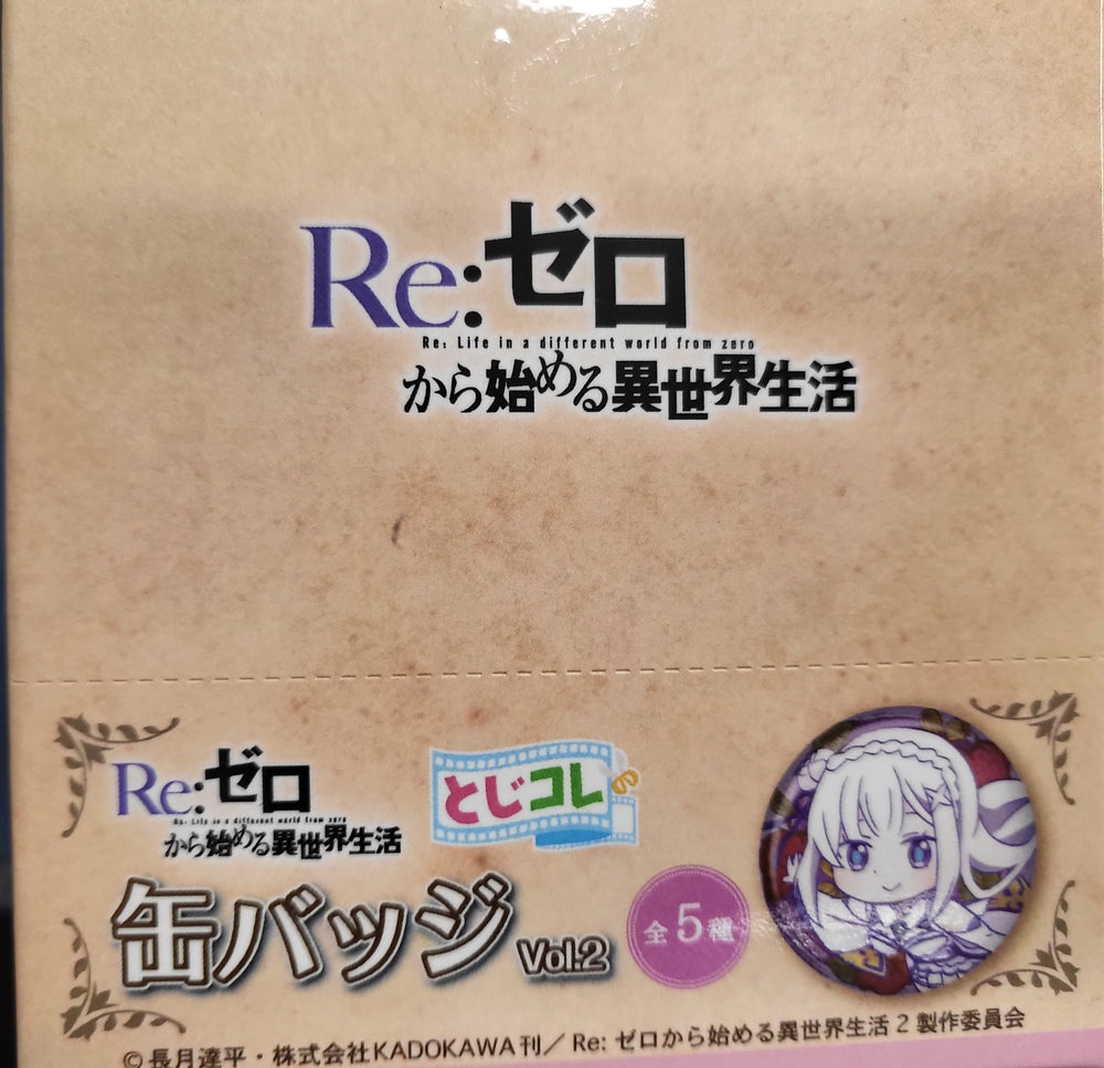 Re:Zero -Starting Life in Another World- Toji Colle Can Badge Vol.2 Button Set 1 Box (5 pcs)
