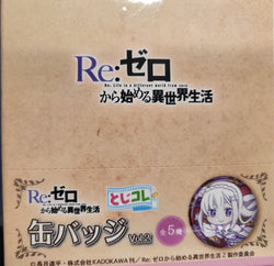 Re:Zero -Starting Life in Another World- Toji Colle Can Badge Vol.2 Button Set 1 Box (5 pcs)