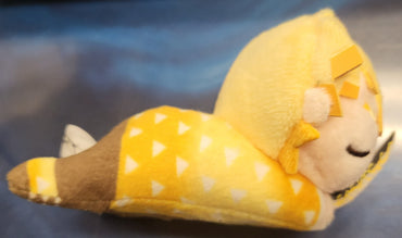 Agatsuma Zenitsu with sword Hug Chara Plush Mascot from Demon Slayer