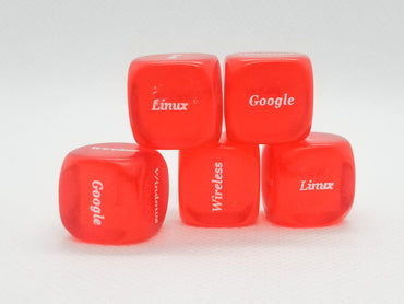 10x Red Computer Dice d6 | Tech Themed Dice 6-Sided 16mm Tech Dice 16mm (Online Only)