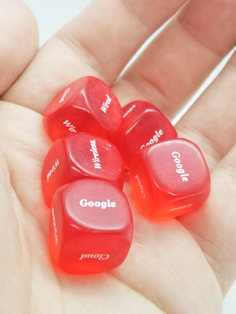 10x Red Computer Dice d6 | Tech Themed Dice 6-Sided 16mm Tech Dice 16mm (Online Only)