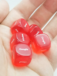 10x Red Computer Dice d6 | Tech Themed Dice 6-Sided 16mm Tech Dice 16mm (Online Only)
