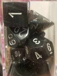 CHX 27428 7-Die Borealis Smoke w/ Silver Numbers Set 7-Dice Chessex (Online Only)