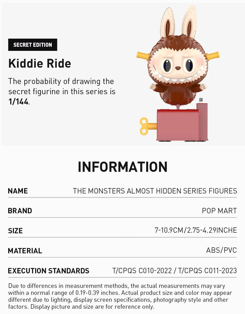 POP MART: THE MONSTERS Almost Hidden Series - 1 Blind Box (ONLINE ORDER ONLY)