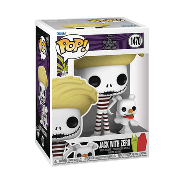 Funko Pop Nightmare Before Christmas -  Jack W/Zero Beach 1470 (ONLINE ORDER ONLY)