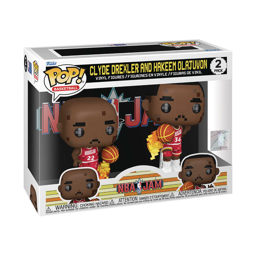 Pop NBA Jam Rockets Drexler/Olajuwon 2pk Vinyl Figure (ONLINE ORDER ONLY)