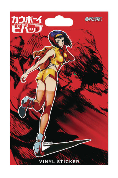 Cowboy Bebop Faye Running Vinyl Sticker